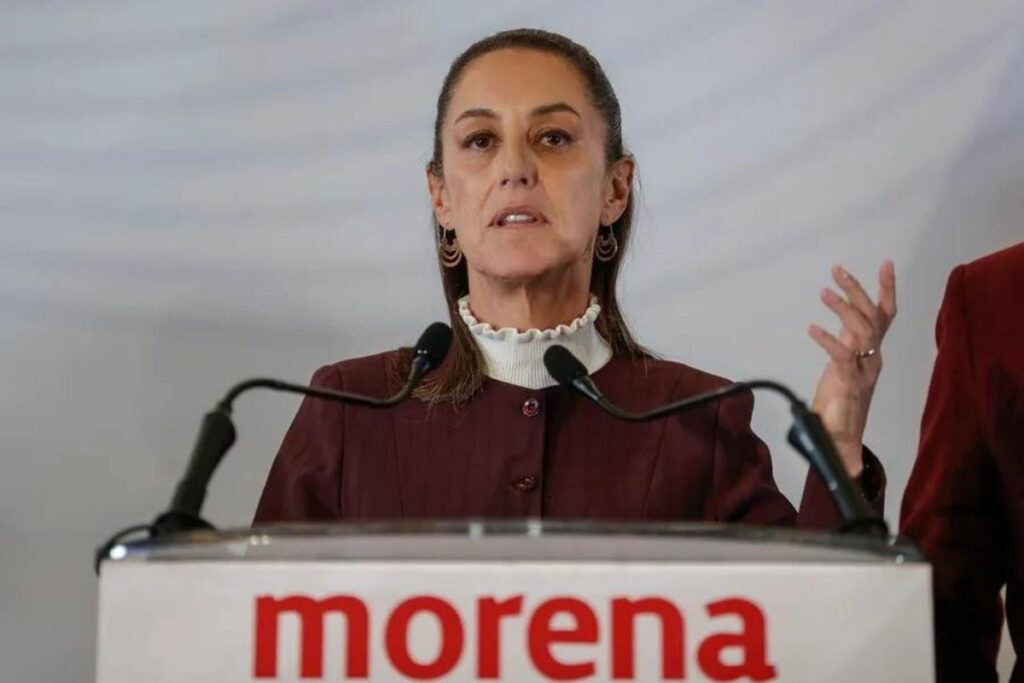 La candidata del oficialismo mexicano a la presidencia de México, Claudia Sheinbaum en la Ciudad de México