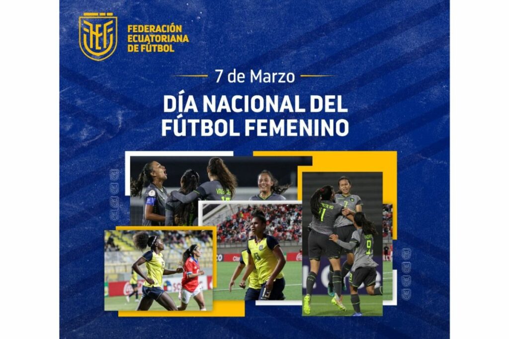 El Día Nacional del Fútbol Femenino, resalta el compromiso de la FEF por impulsar y fortalecer la participación de mujeres y niñas. Foto: Cuenta X @FEFecuador.