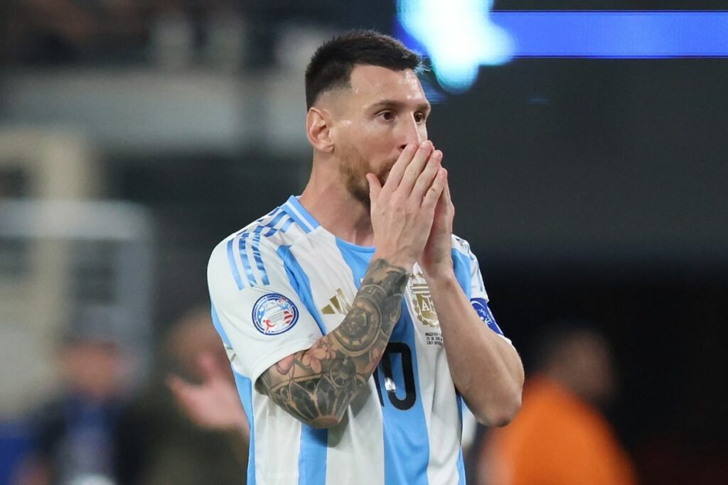 Lionel Messi con la Selección de Argentina en la Copa América 2024.