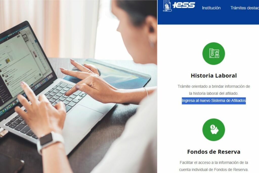 El proceso para obtener el mecanizado del IESS lo puede realizar directamente el afiliado, en la página web del IESS. Foto: Pixabay y captura de pantalla sitio web IESS