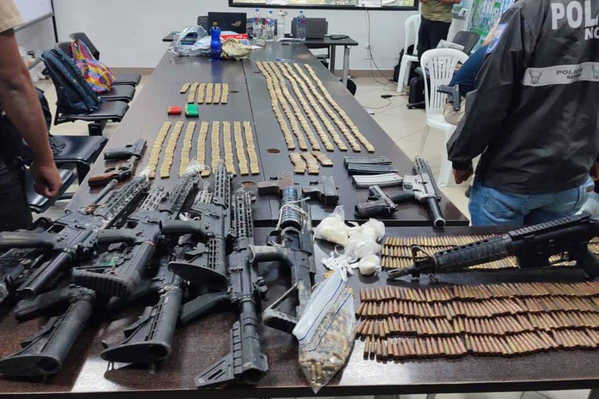El Observatorio Ecuatoriano de Crimen Organizado (OECO) emitió un informe sobre la procedencia de las armas para uso delictivo, en Ecuador. Foto: Policía Nacional