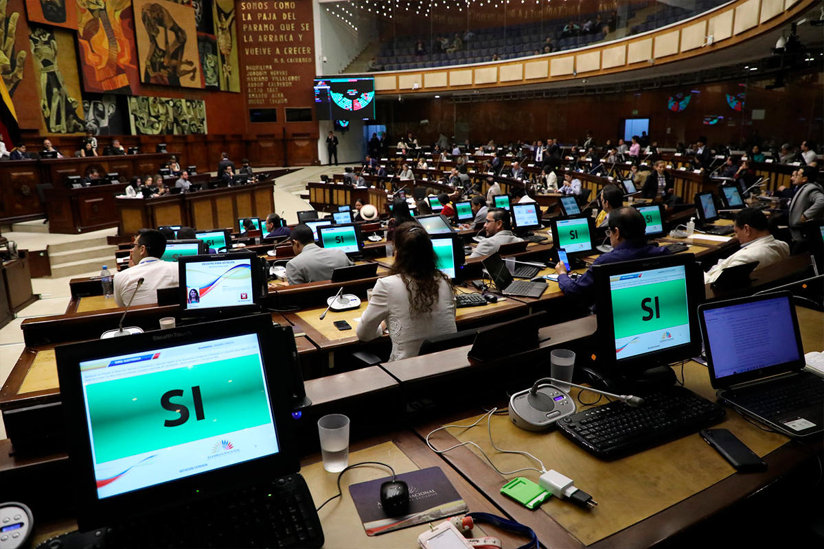 Imagen referencial de una votación en el Pleno de la Asamblea Nacional.