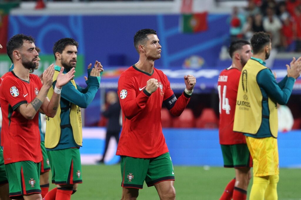 Cristiano Ronaldo festeja el último triunfo de Portugal en la Eurocopa.