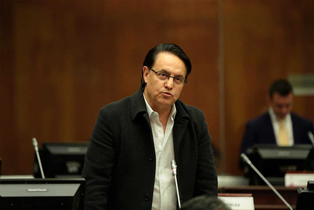 Fernando Villavicencio en la sesión 831 del Pleno de la Asamblea Nacional el pasado 17 de diciembre de 2022.