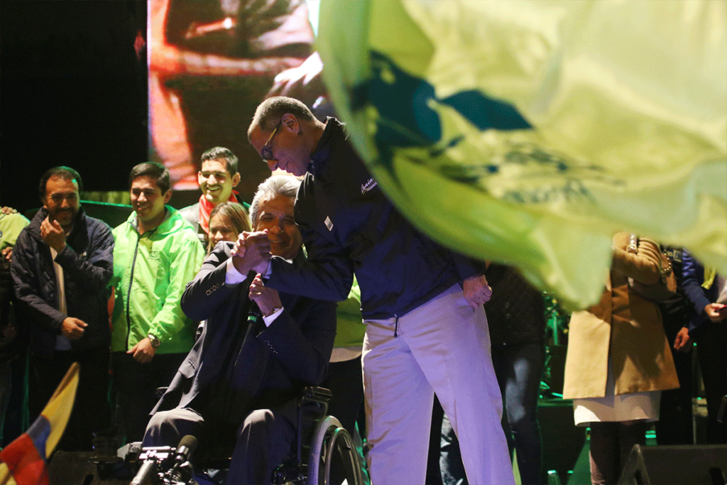 Lenin Moreno junto a su Vicepresidente, Jorge Glas en 2017 luego de ganar las elecciones.