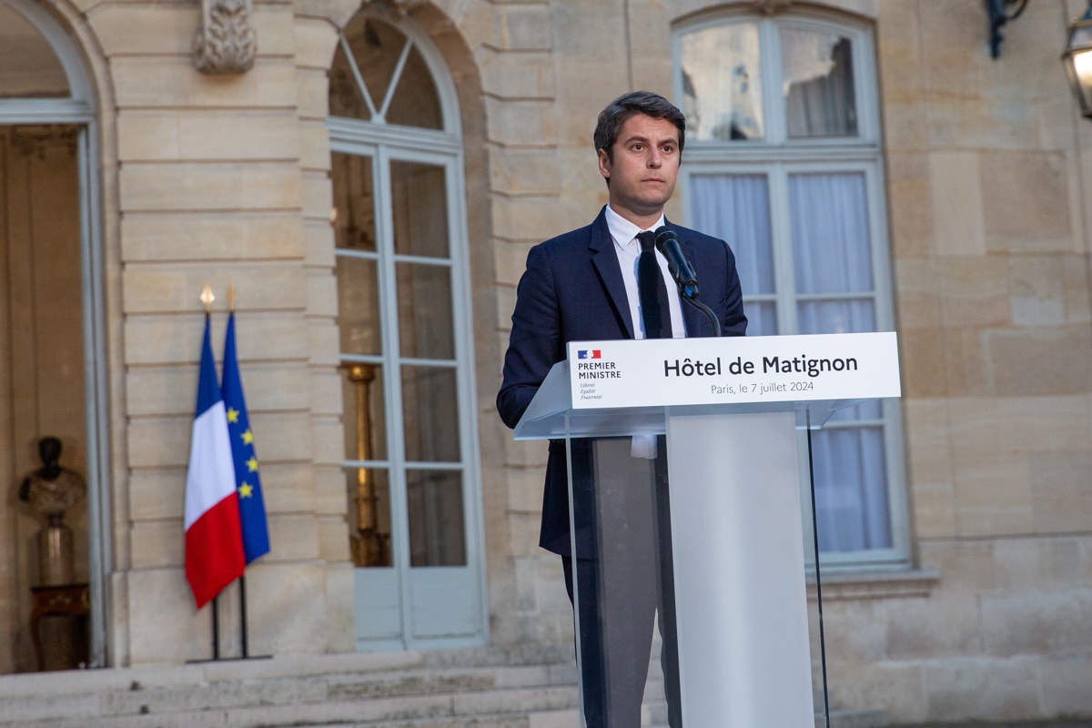 El primer ministro francés, Gabriel Attal, anunció hoy que mañana presentará su dimisión. Foto: EFE